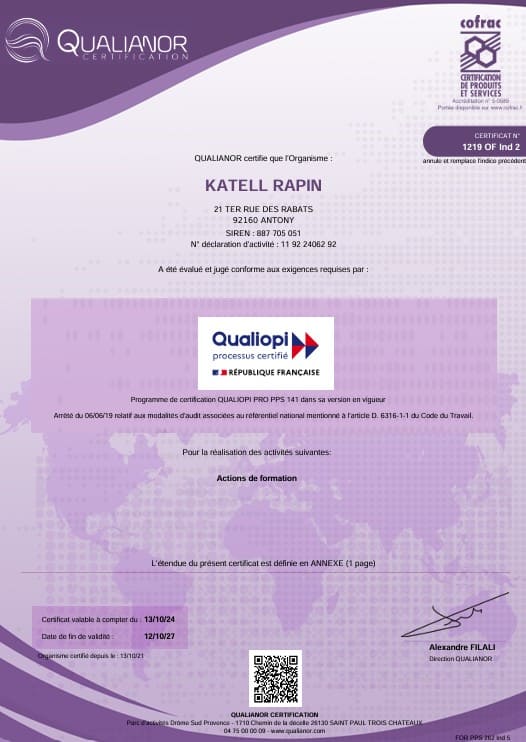 Certificat Qualiopi