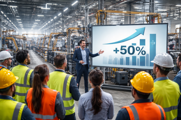 entreprise industrielle en croissance