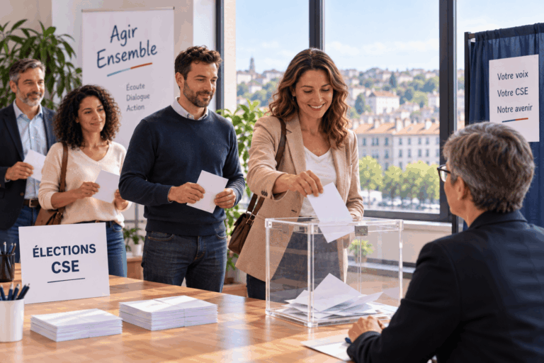 Salariés participant à l’élection des membres du CSE